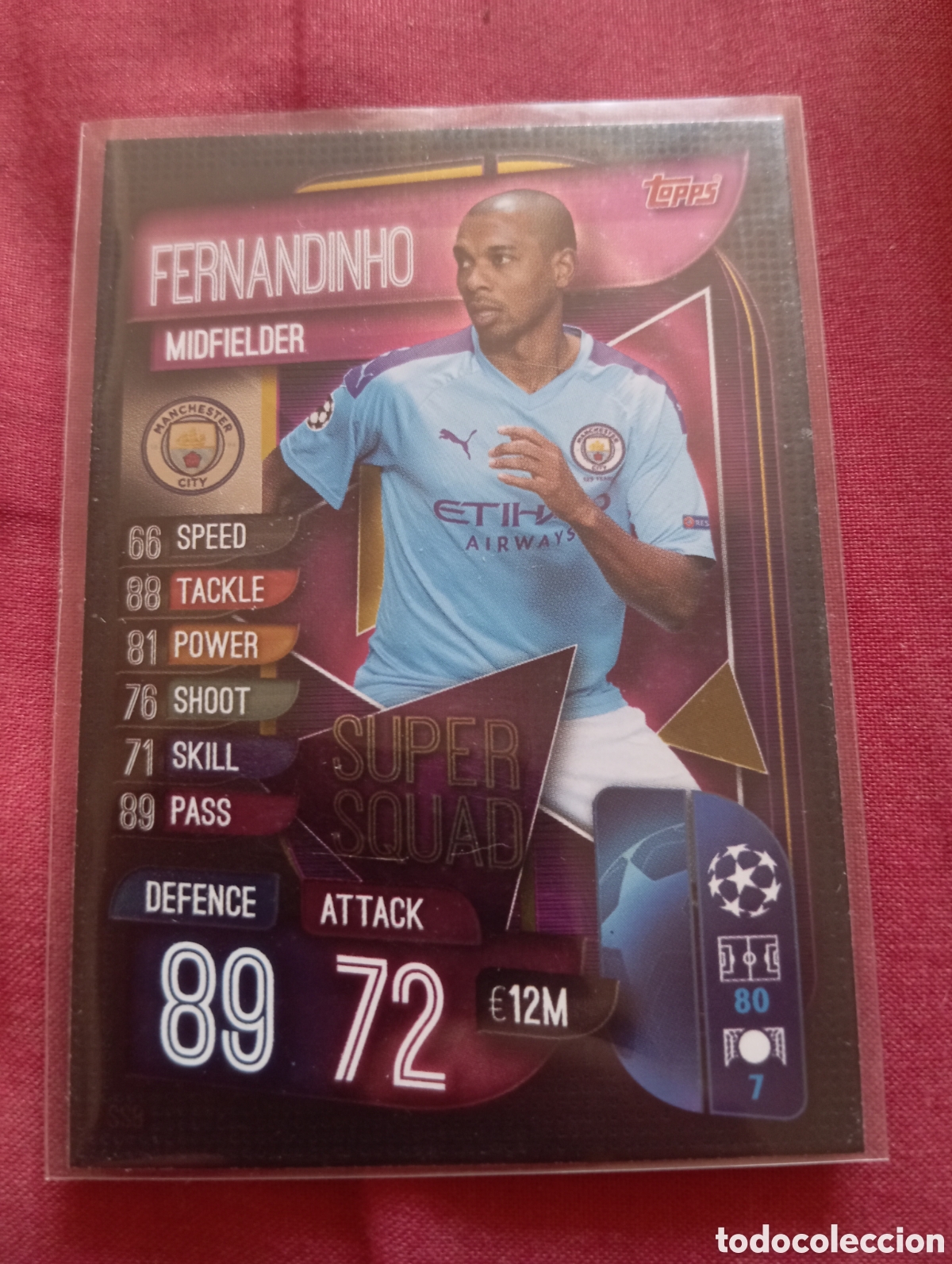 Trading cards: Fernandinho Manchester City SUPER SQUAD n&deg;SS8 / TOPPS MATCH ATTAX 2019/2020