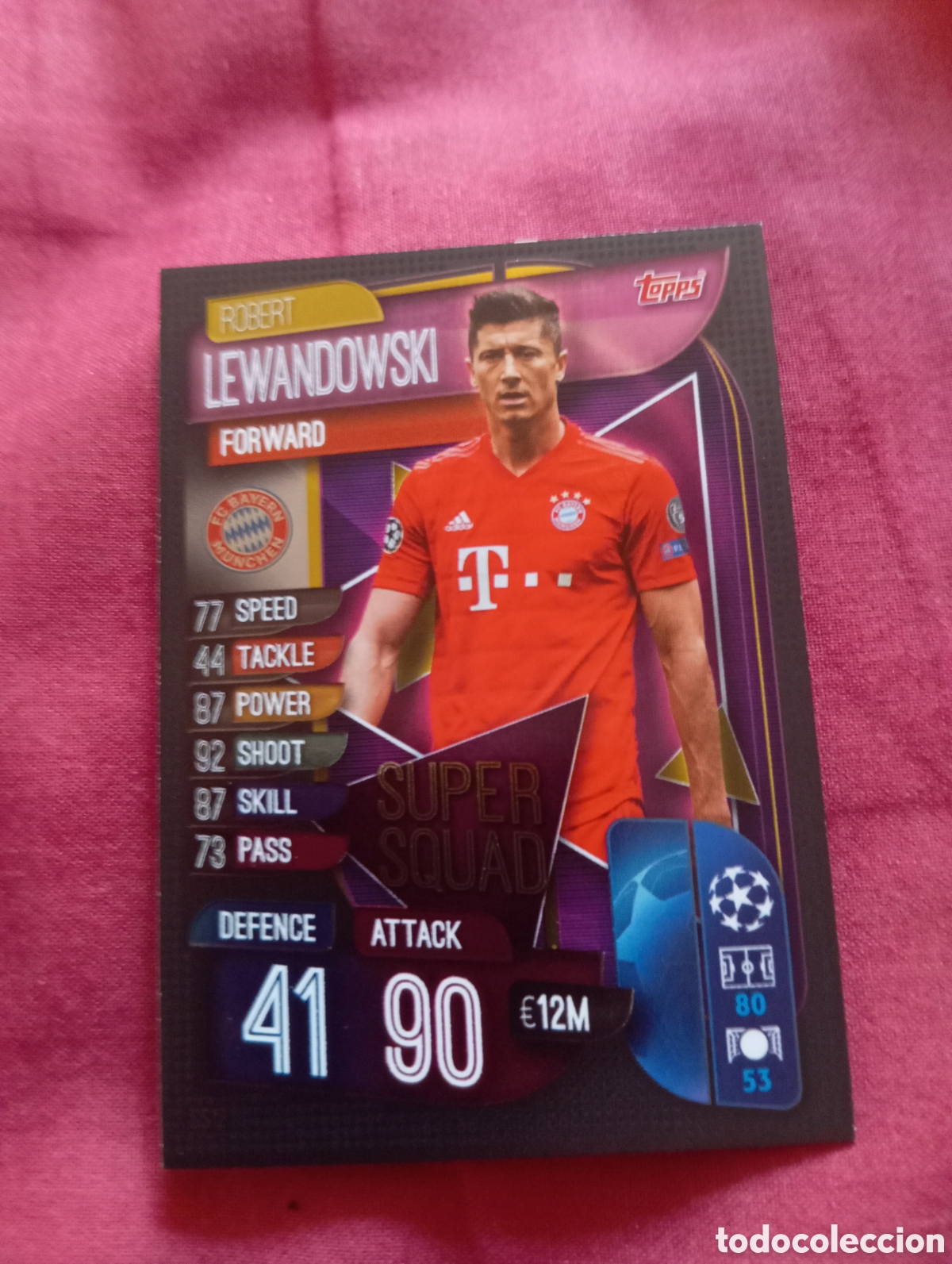 Trading cards: Robert Lewandowski Bayern de Munich SUPER SQUAD n&deg;SS12 / TOPPS MATCH ATTAX 2019/2020