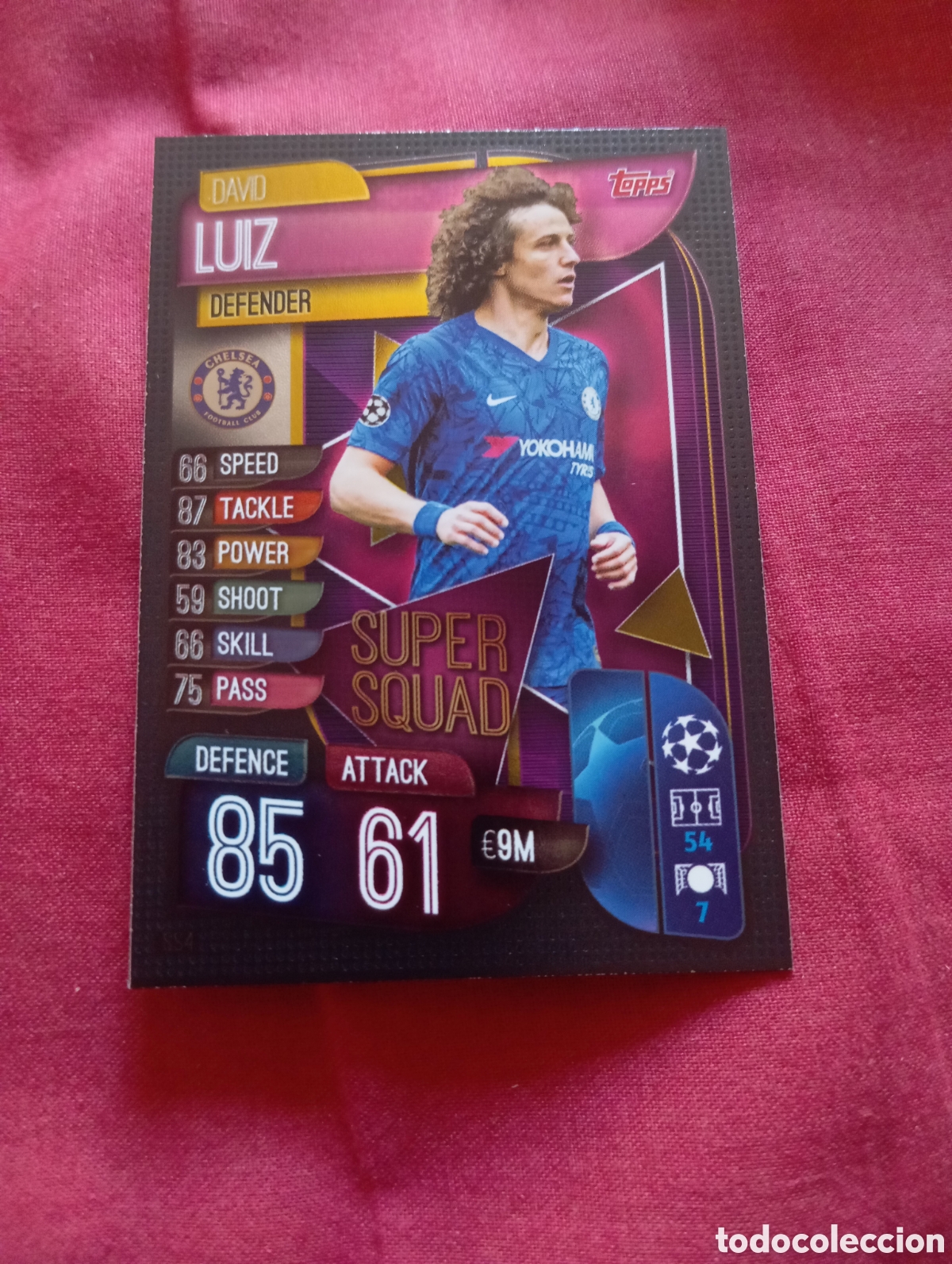 Trading cards: David Luiz Chelsea SUPER SQUAD n&deg;SS4 / TOPPS MATCH ATTAX 2019/2020