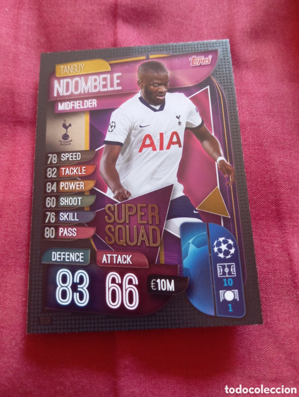 Trading cards: Tanguy Ndombele Tottenham Hotspurs SUPER SQUAD n&deg;SS9 / TOPPS MATCH ATTAX 2019/2020