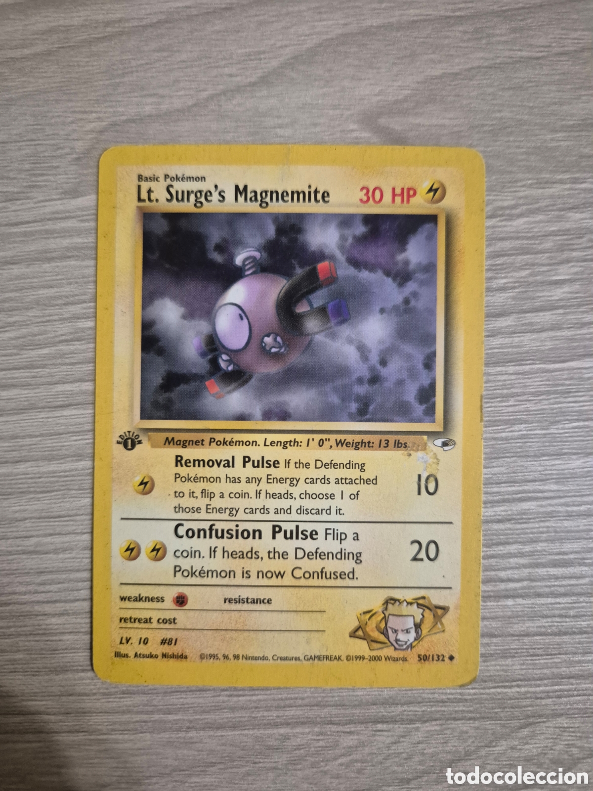 Trading cards: Carta Pok&eacute;mon Lt. Surge's Magnemite 50/132