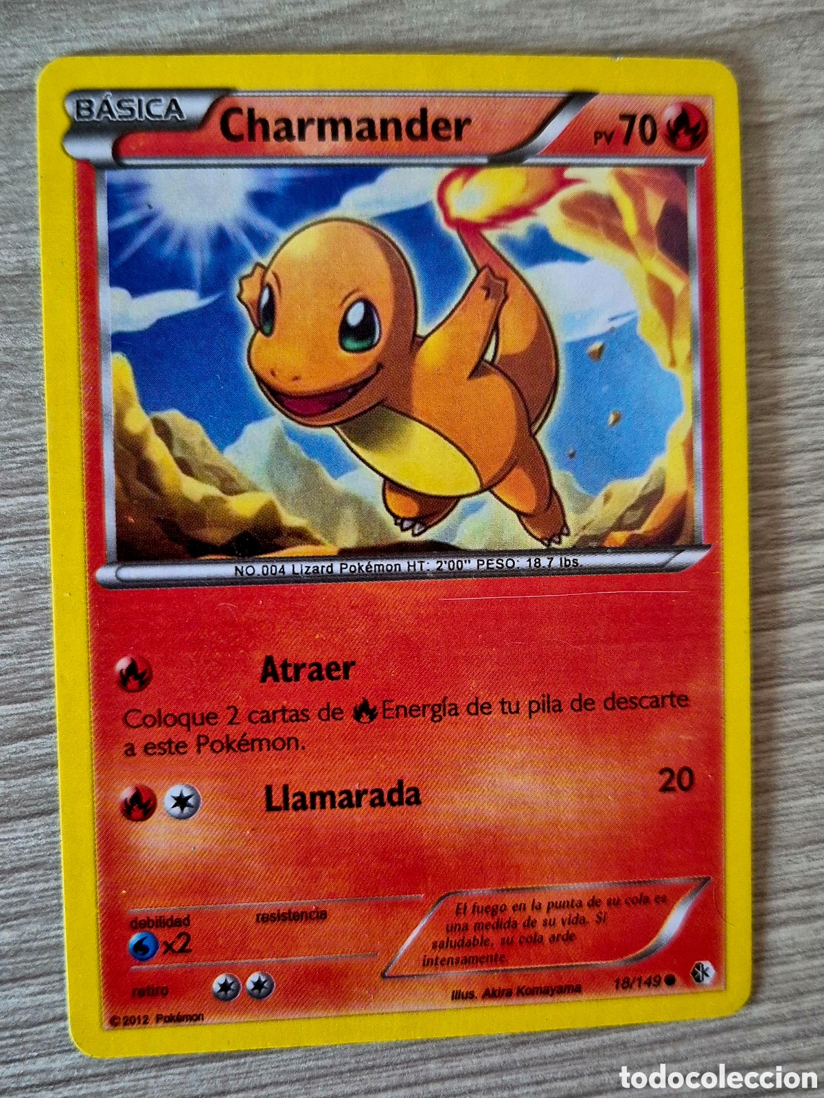 Trading cards: Carta Pok&eacute;mon Charmander 18/149 B&aacute;sica PV 70