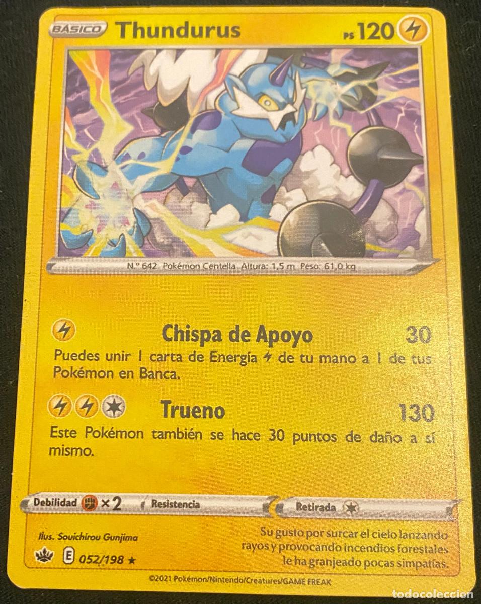 Trading cards: Trading card de Pok&eacute;mon. Thundurus. 052 / 198. Colecci&oacute;n 2021. Edici&oacute;n en espa&ntilde;ol. Buen estado.