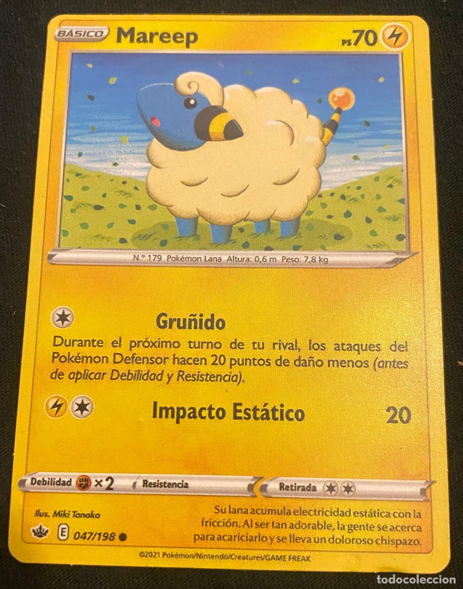 Trading cards: Trading card de Pok&eacute;mon. Mareep. 047 / 198. Colecci&oacute;n 2021. Edici&oacute;n en espa&ntilde;ol. Buen estado.