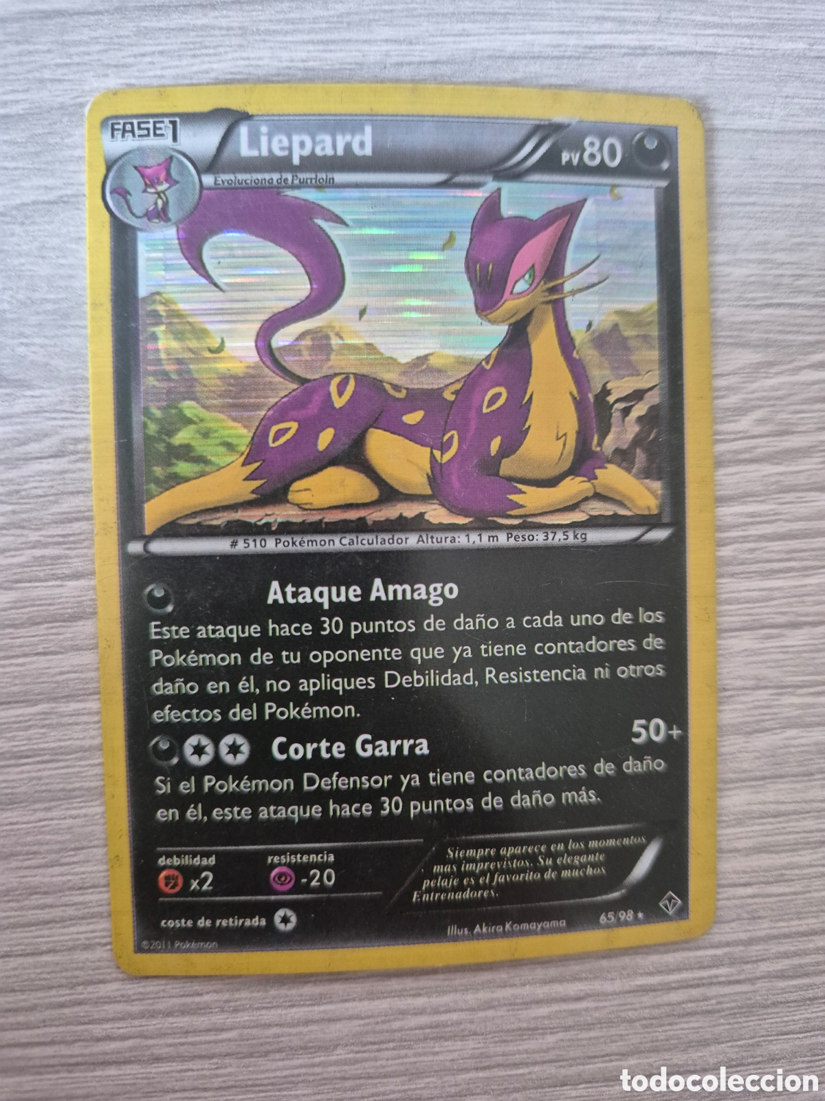 Trading cards: Carta Pok&eacute;mon Liepard 65/98