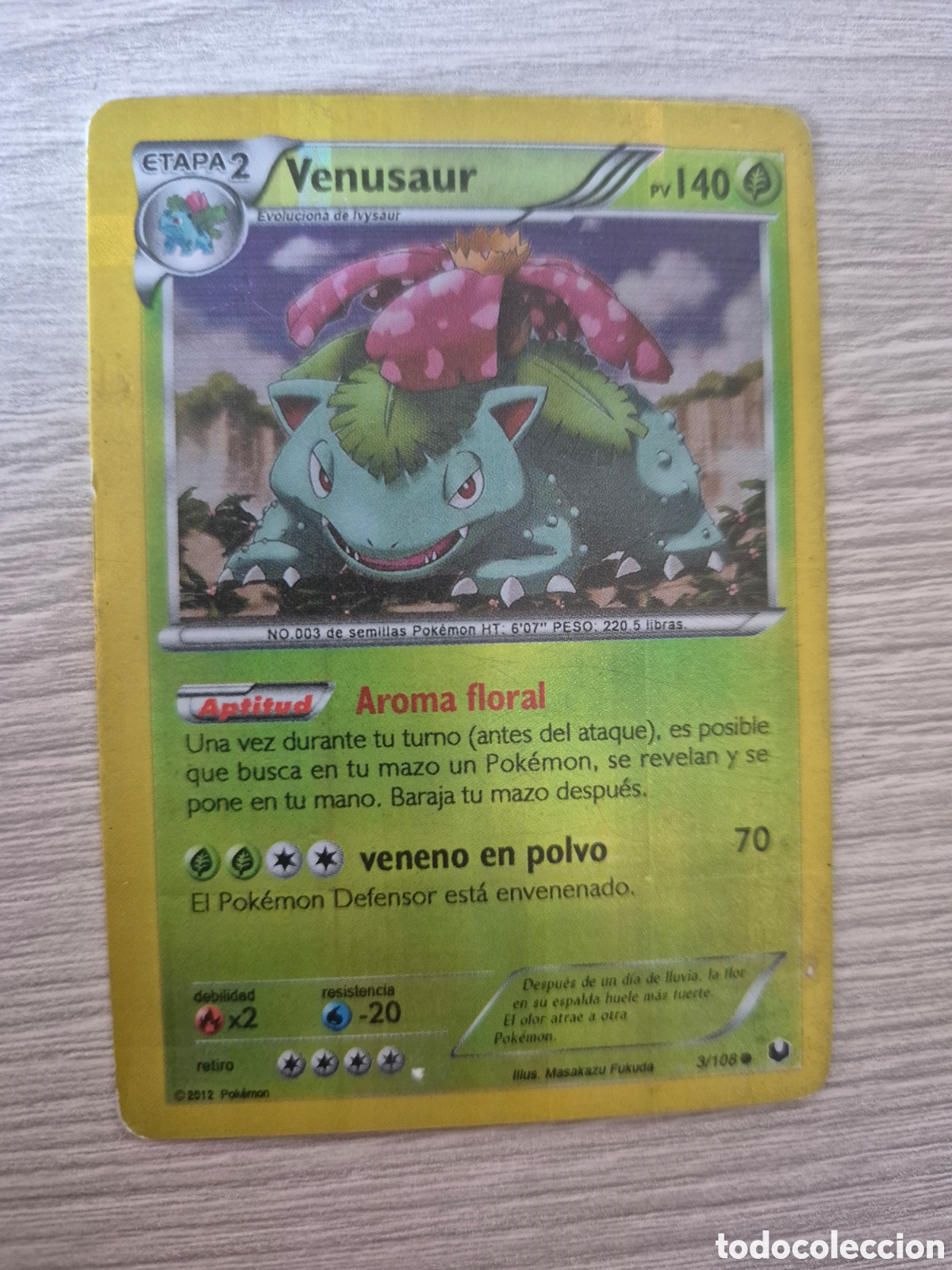 Trading cards: Carta Pok&eacute;mon Venusaur 3/108 Holo