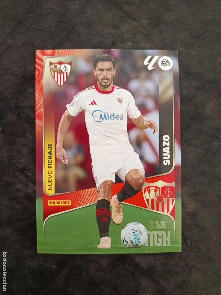 Trading cards: MGK 2025/26. #460 SUAZO &rdquo;NUEVO FICHAJE&rdquo; SEVILLA CF.