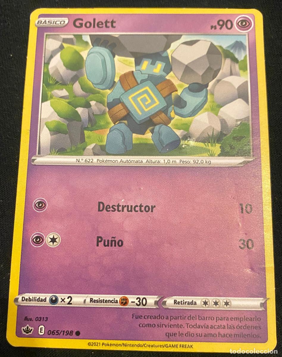 Trading cards: Trading card de Pok&eacute;mon. Golett. 065 / 198. Colecci&oacute;n 2021. Edici&oacute;n en espa&ntilde;ol. Buen estado.