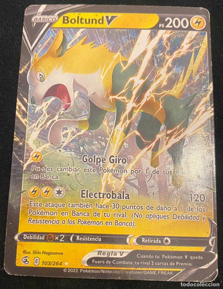Trading cards: Trading card de Pok&eacute;mon. Boltund V. 103 / 264. Colecci&oacute;n 2022. Edici&oacute;n en espa&ntilde;ol. Buen estado.