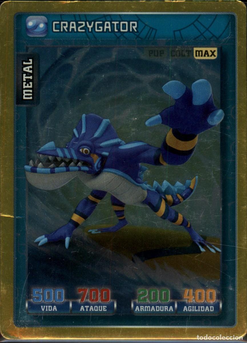 Trading cards: Crazygator Max Metal N&ordm; 120 Invizimals Batalla de Cazadores 2016 Panini