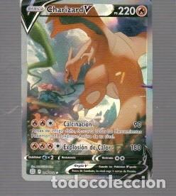 Trading cards: CROMO DE POK&Eacute;MON DE BASICO CHARIZARD V PS N&ordm; 220 DEL A&Ntilde;O 2021