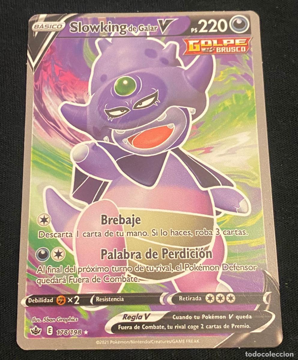 Trading cards: Trading card de Pok&eacute;mon. Slowking de Galar V. 178 / 198. Colecci&oacute;n 2021. Edici&oacute;n en espa&ntilde;ol.