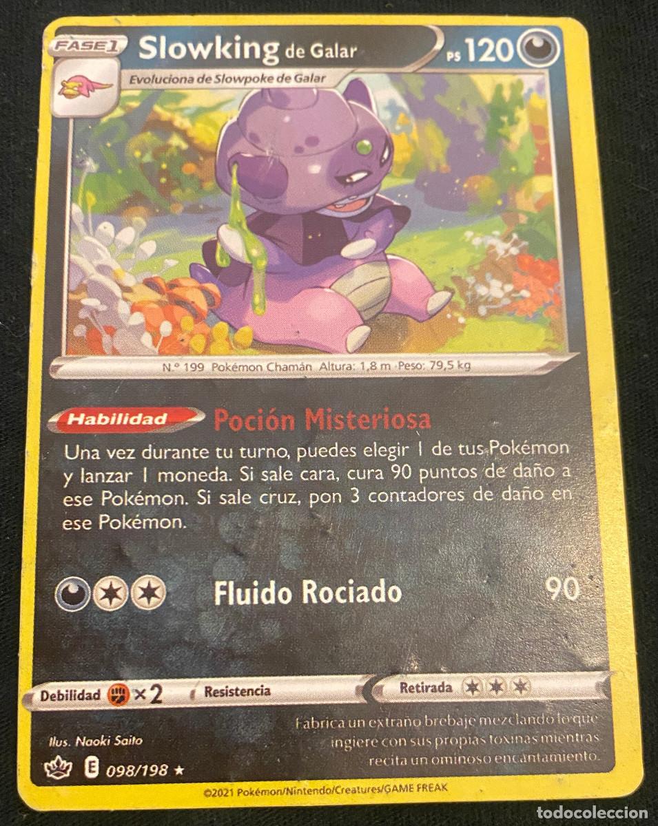 Trading cards: Trading card de Pok&eacute;mon. Slowking de Galar - Fase 1. 098 / 198. Colecci&oacute;n 2021. Edici&oacute;n en espa&ntilde;ol.