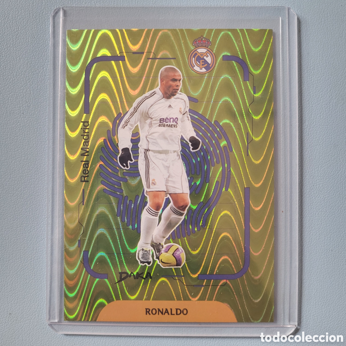 Trading cards: EK-14 Ronaldo Naz&aacute;rio Locked [Yellow Wave] #/199 / DAKA Real Madrid 2025