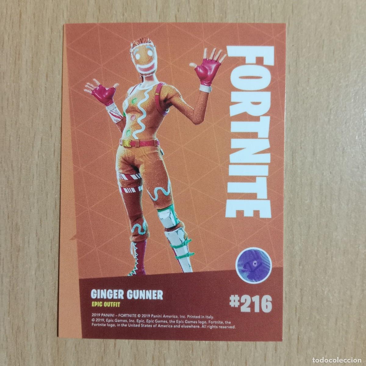 Trading cards: GINGER GUNNER , EPIC OUTFIT # 216 - TRADING CARD - FORTNITE SERIES 1 - PANINI - A&Ntilde;O 2019.