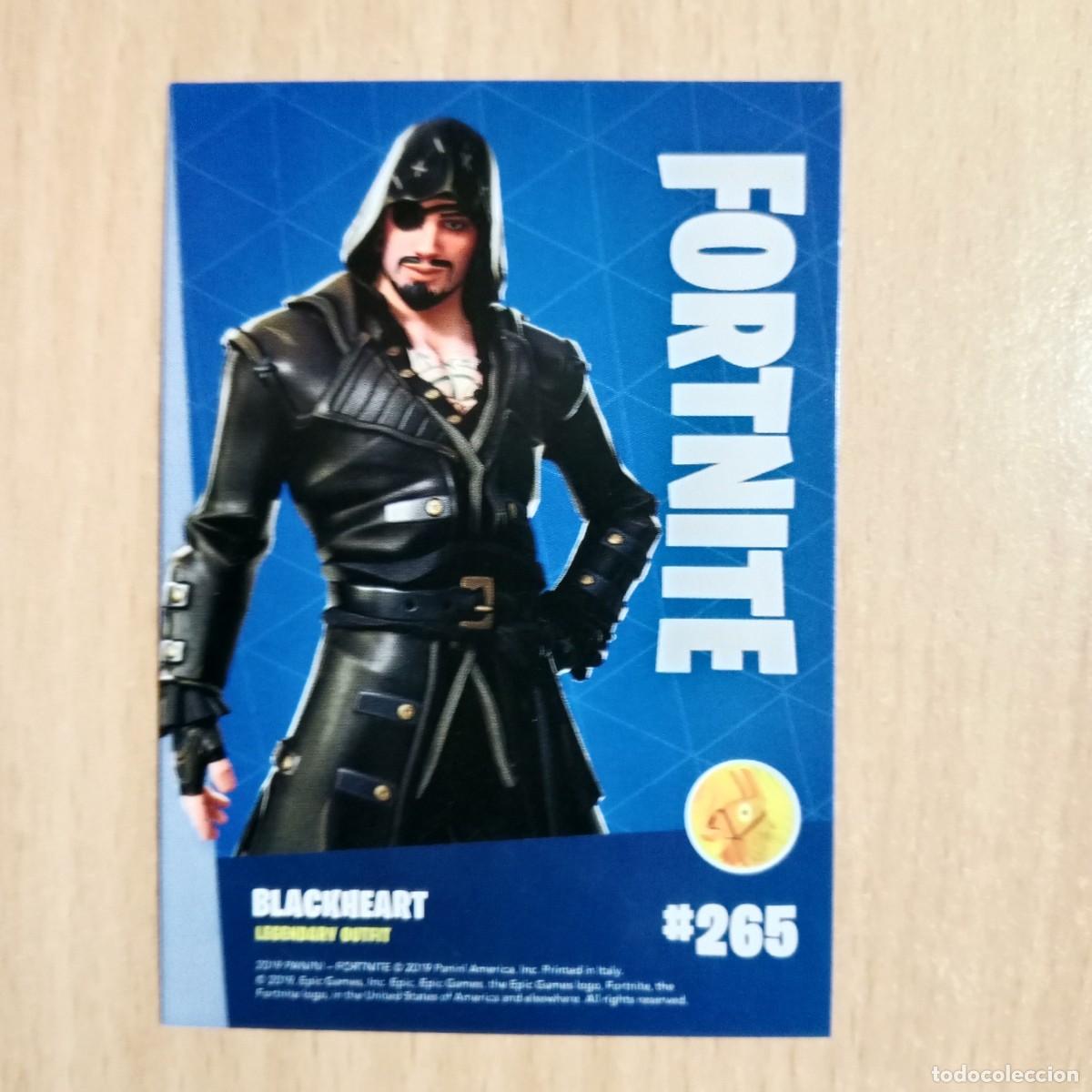 Trading cards: BLACKHEART , LEGENDARY OUTFIT # 265 - TRADING CARD - FORTNITE SERIES 1 - PANINI - A&Ntilde;O 2019.