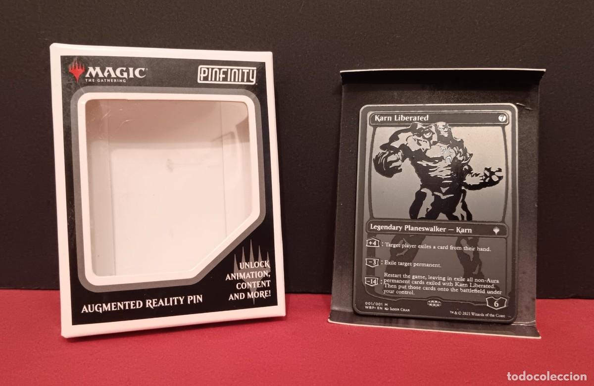 Trading cards: PIN CARTA MAGIC THE GATERING KARN LIBERATED EDICION LIMITADA PINFINITY EN SU CAJA ORIGINAL