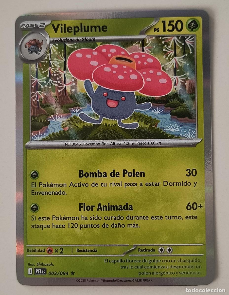 Trading Cards: CARTA POKEMON VILEPLUME 3/94 - ESPA&Ntilde;OL - HOLO - COLECCION FUEGOS FANTASMALES - TRADING CARDS