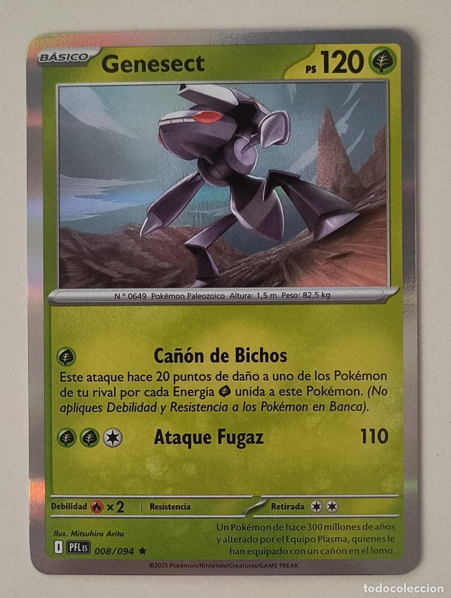Cartas Colecion&aacute;veis: CARTA POKEMON GENESECT 8/94 - ESPA&Ntilde;OL - HOLO - COLECCION FUEGOS FANTASMALES - TRADING CARDS