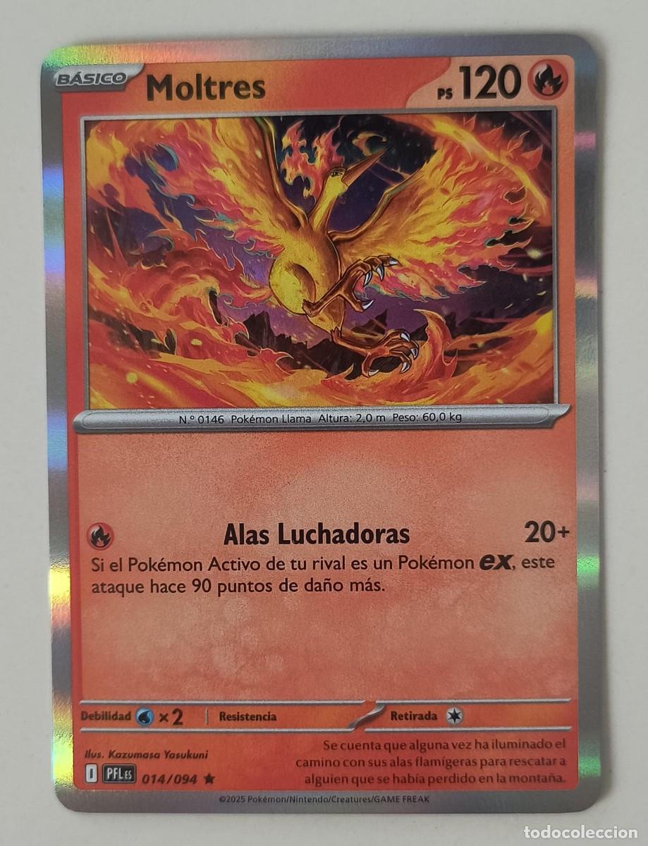 Cartas Colecion&aacute;veis: CARTA POKEMON MOLTRES 14/94 - ESPA&Ntilde;OL - HOLO - COLECCION FUEGOS FANTASMALES - TRADING CARDS