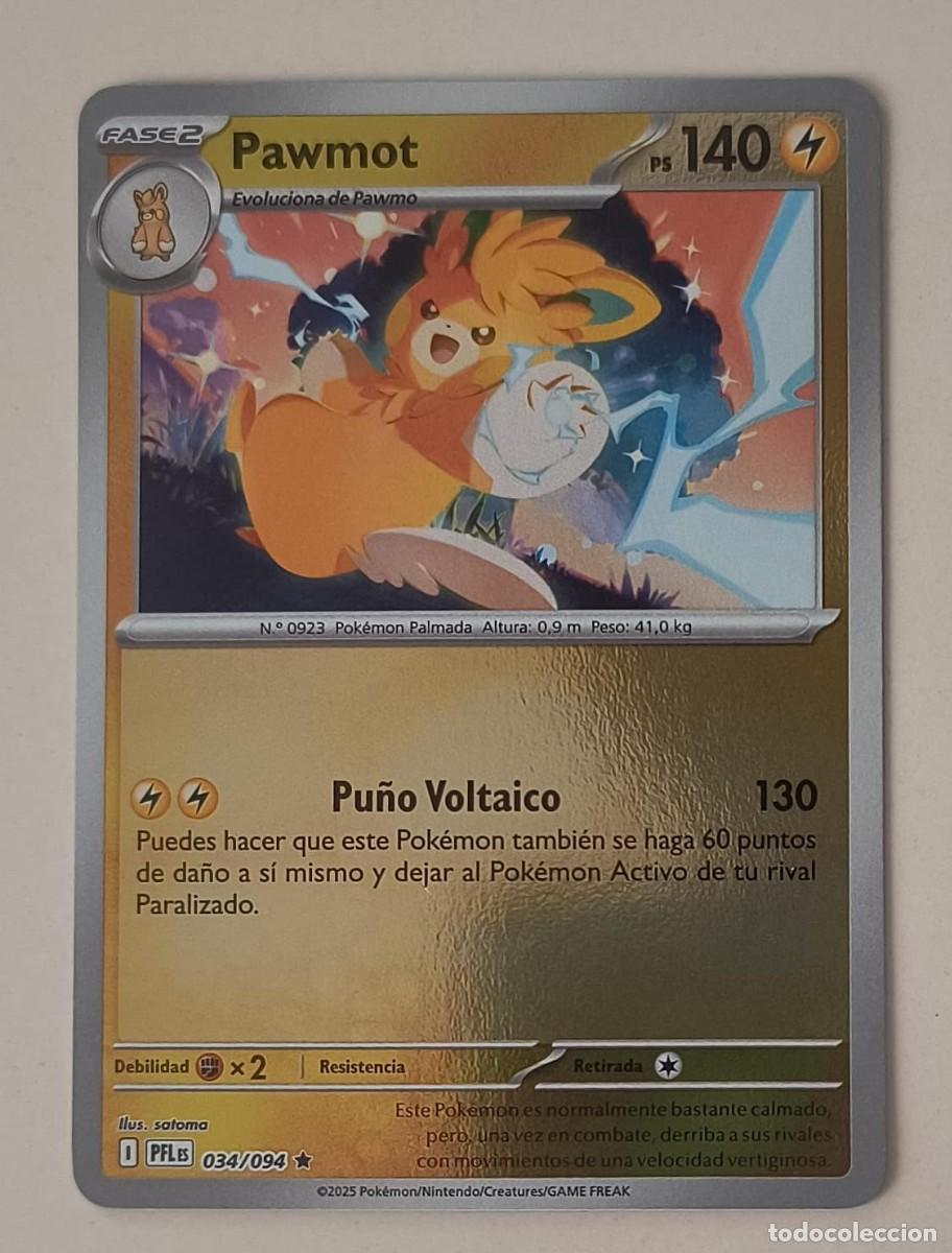 Trading cards: CARTA POKEMON PAWMOT 34/94 - ESPA&Ntilde;OL - REVERSE - COLECCION FUEGOS FANTASMALES - TRADING CARDS
