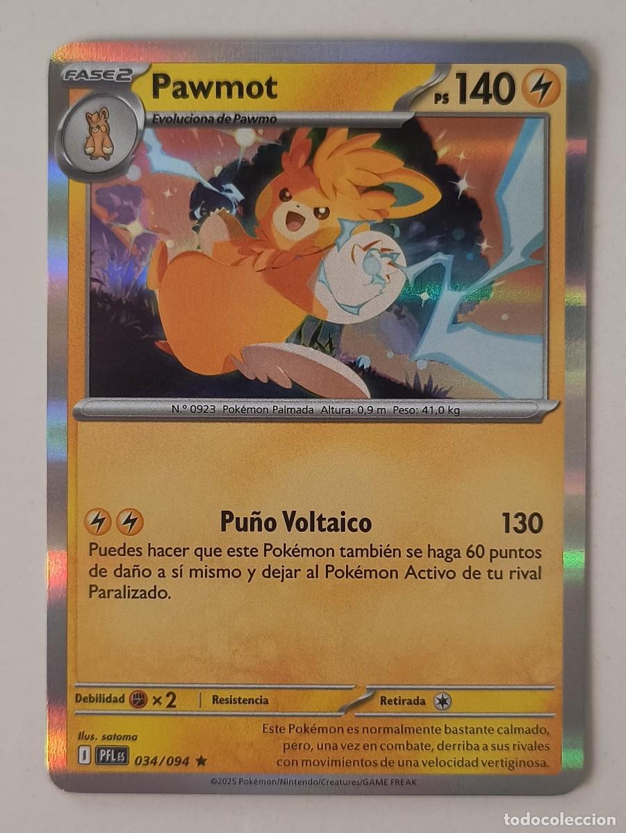 Trading cards: CARTA POKEMON PAWMOT 34/94 - ESPA&Ntilde;OL - HOLO - COLECCION FUEGOS FANTASMALES - TRADING CARDS