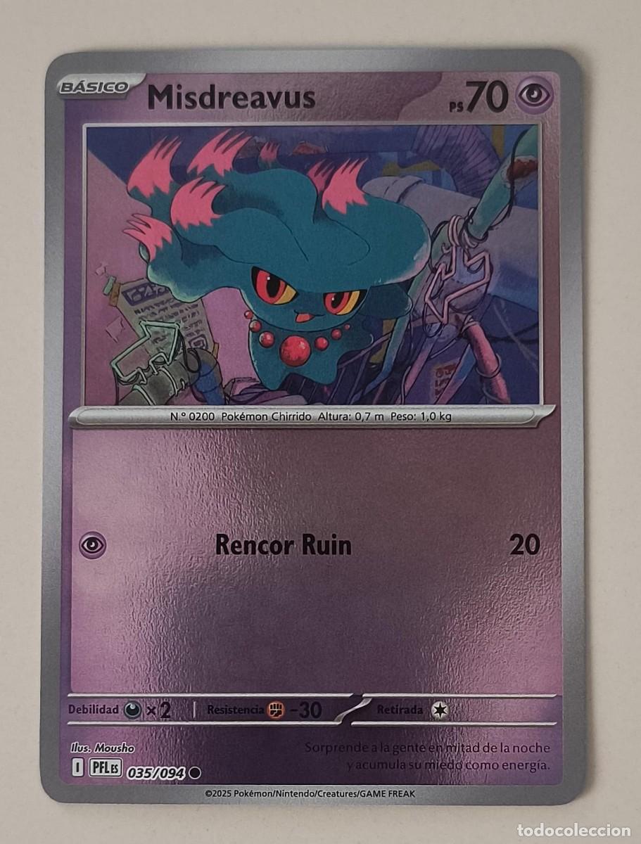Trading cards: CARTA POKEMON MISDREAVUS 35/94 - ESPA&Ntilde;OL - REVERSE - COLECCION FUEGOS FANTASMALES - TRADING CARDS