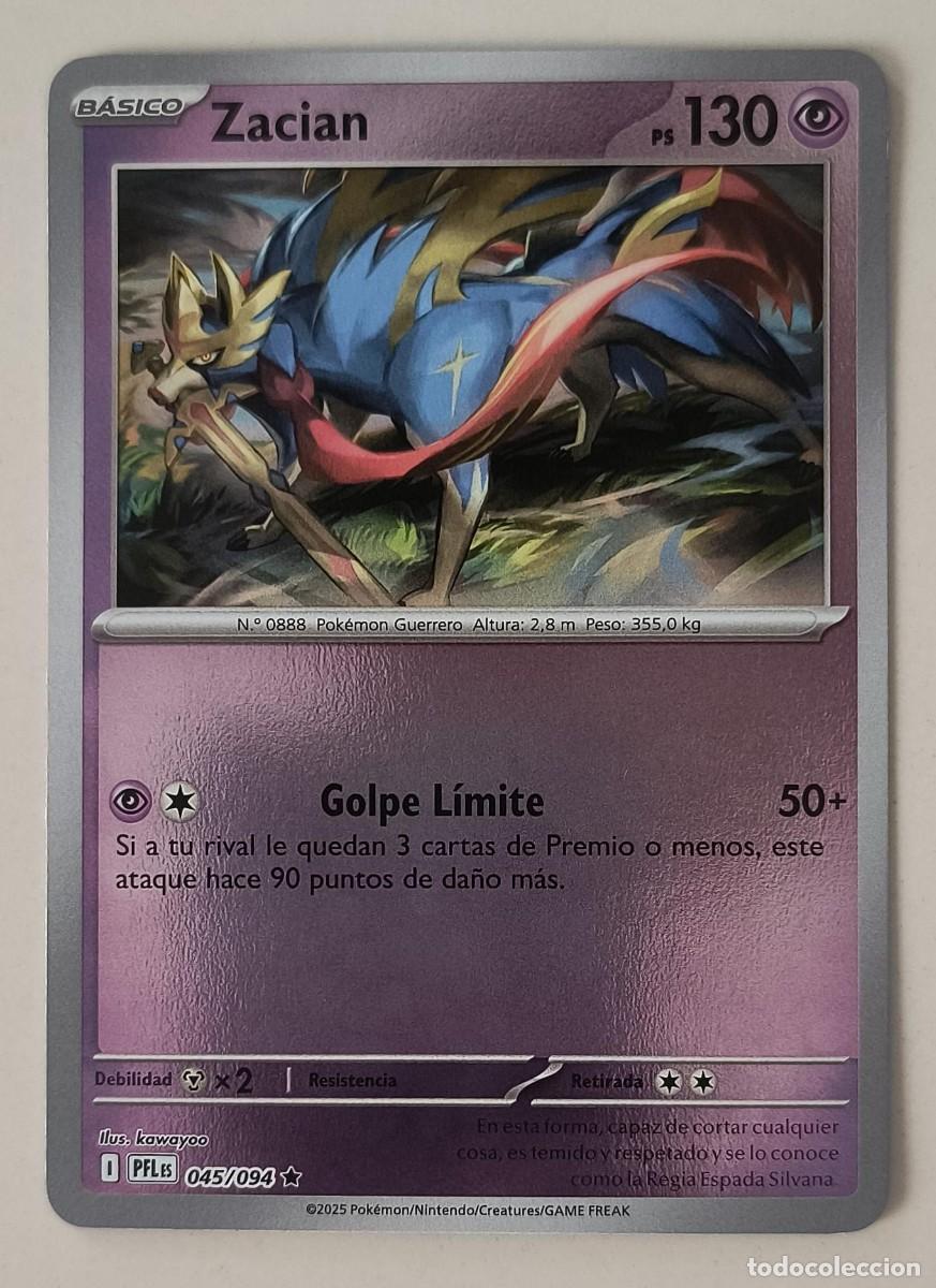 Trading cards: CARTA POKEMON ZACIAN 45/94 - ESPA&Ntilde;OL - REVERSE - COLECCION FUEGOS FANTASMALES - TRADING CARDS