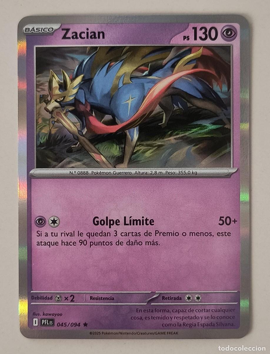 Trading cards: CARTA POKEMON ZACIAN 45/94 - ESPA&Ntilde;OL - HOLO - COLECCION FUEGOS FANTASMALES - TRADING CARDS