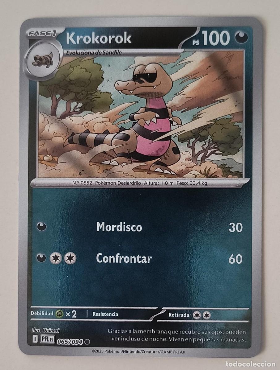 Trading cards: CARTA POKEMON KROKOROK 65/94 - ESPA&Ntilde;OL - REVERSE - COLECCION FUEGOS FANTASMALES - TRADING CARDS