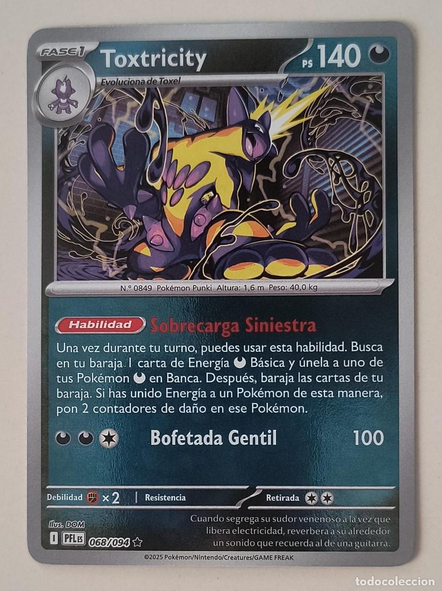 Trading cards: CARTA POKEMON TOXTRICITY 68/94 - ESPA&Ntilde;OL - REVERSE - COLECCION FUEGOS FANTASMALES - TRADING CARDS