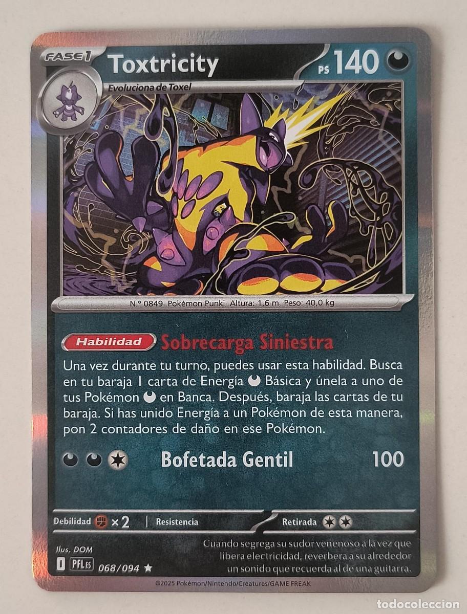 Trading cards: CARTA POKEMON TOXTRICITY 68/94 - ESPA&Ntilde;OL - HOLO - COLECCION FUEGOS FANTASMALES - TRADING CARDS