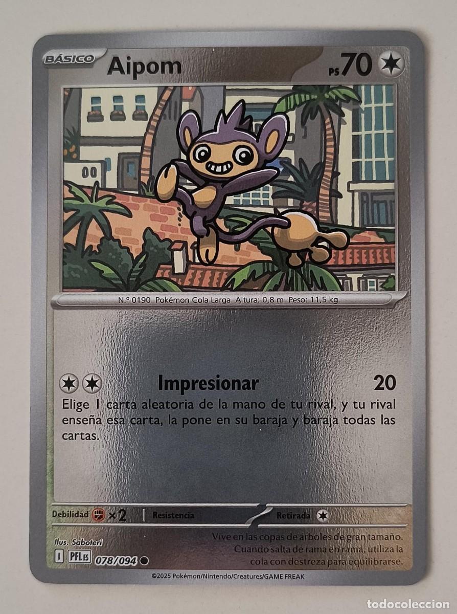 Trading cards: CARTA POKEMON AIPOM 78/94 - ESPA&Ntilde;OL - REVERSE - COLECCION FUEGOS FANTASMALES - TRADING CARDS