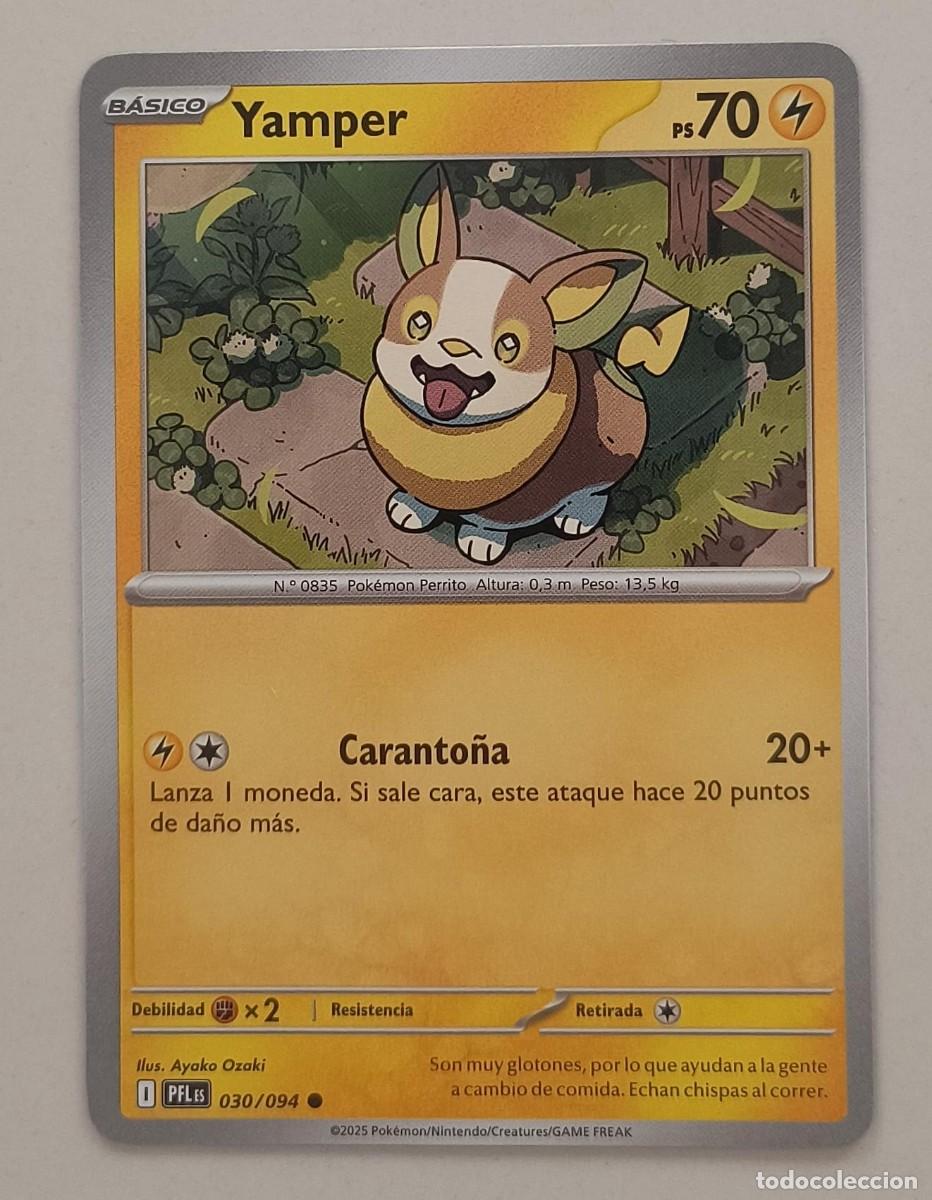 Trading cards: CARTA POKEMON YAMPER 30/94 - ESPA&Ntilde;OL - COLECCION FUEGOS FANTASMALES - TRADING CARDS