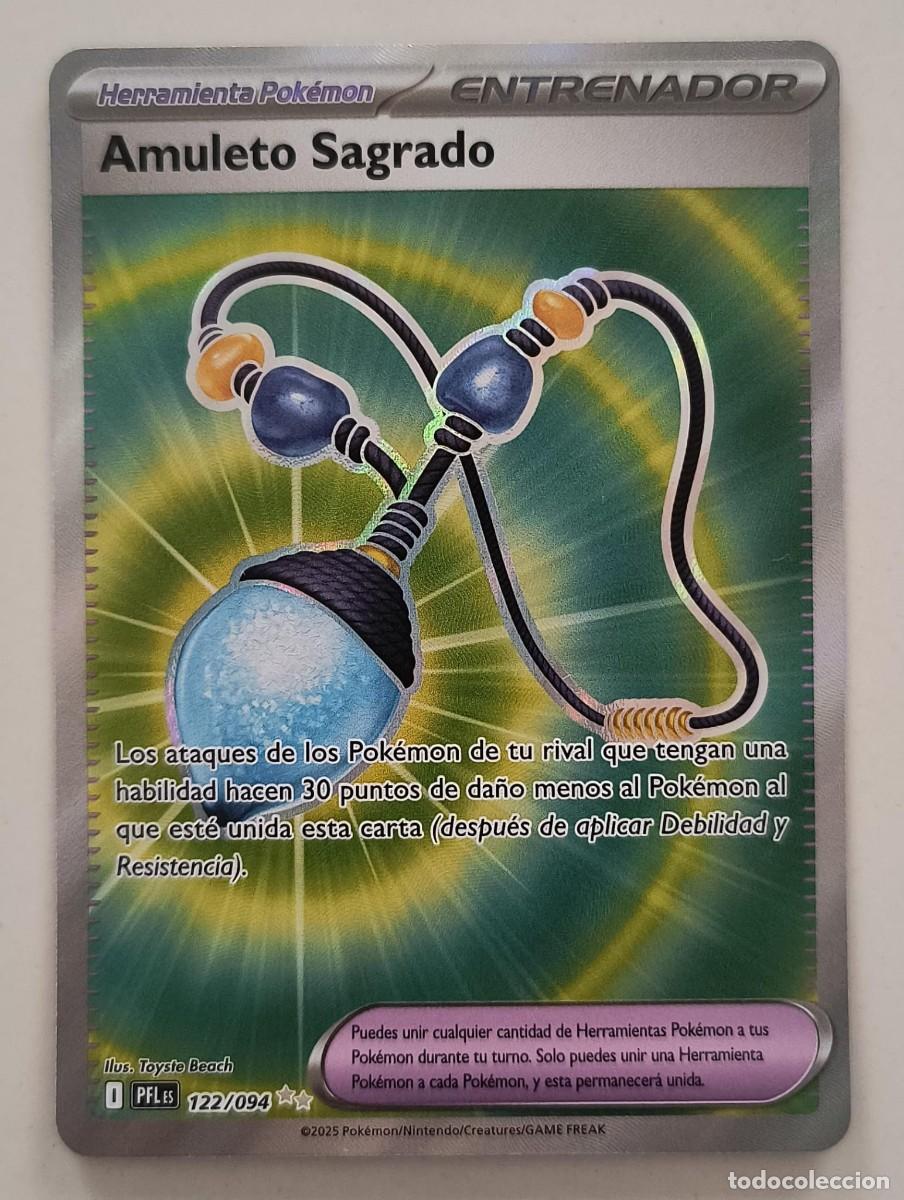 Trading cards: CARTA POKEMON AMULETO SAGRADO 122/94 - ESPA&Ntilde;OL - FULL ART - FUEGOS FANTASMALES - TRADING CARDS