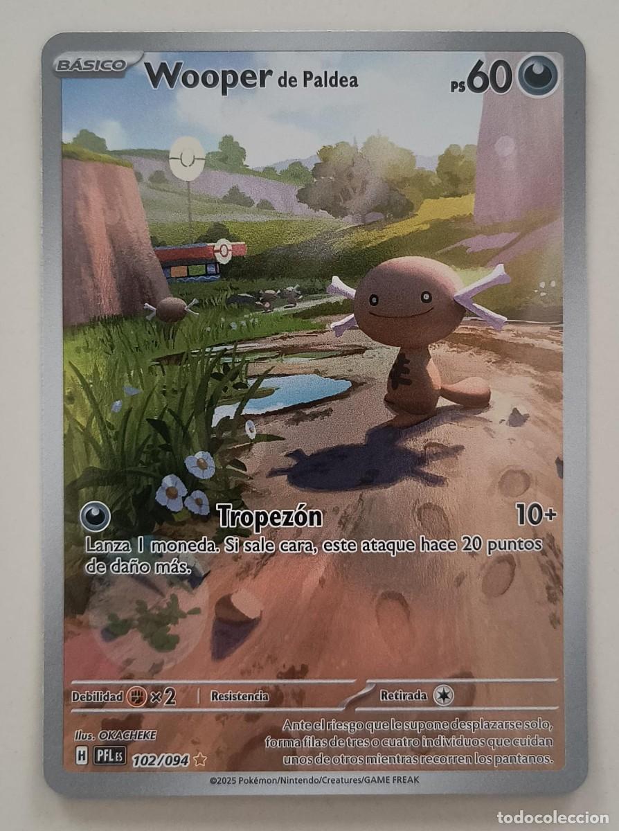 Trading cards: CARTA POKEMON WOOPER DE PALDEA 102/94 - ESPA&Ntilde;OL - ALTER - FUEGOS FANTASMALES - TRADING CARDS