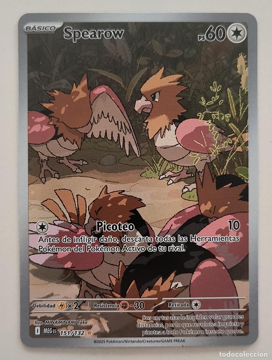 Trading cards: CARTA POKEMON SPEAROW 151/132 - ESPA&Ntilde;OL - ALTER - COLECCION MEGAEVOLUCION - TRADING CARDS