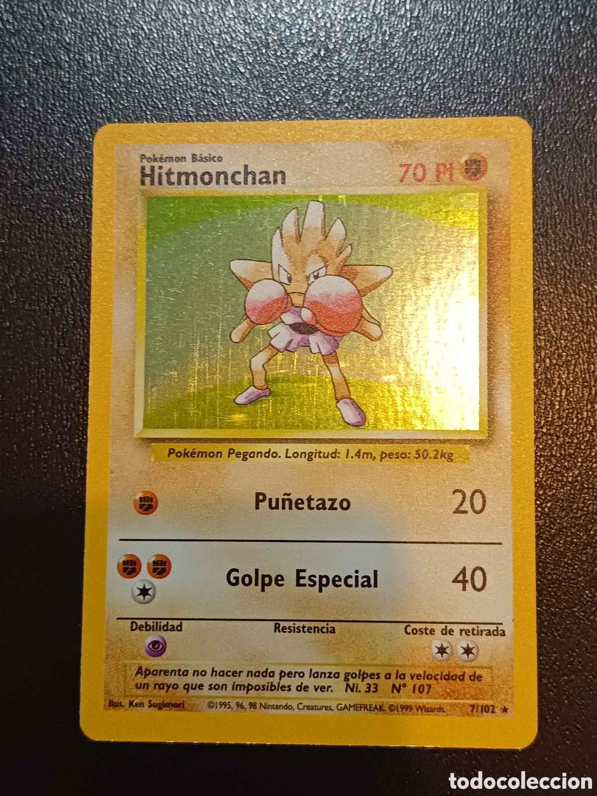 Trading cards: Pokemon Hitmonchan 7/102 Base Set En Castellano