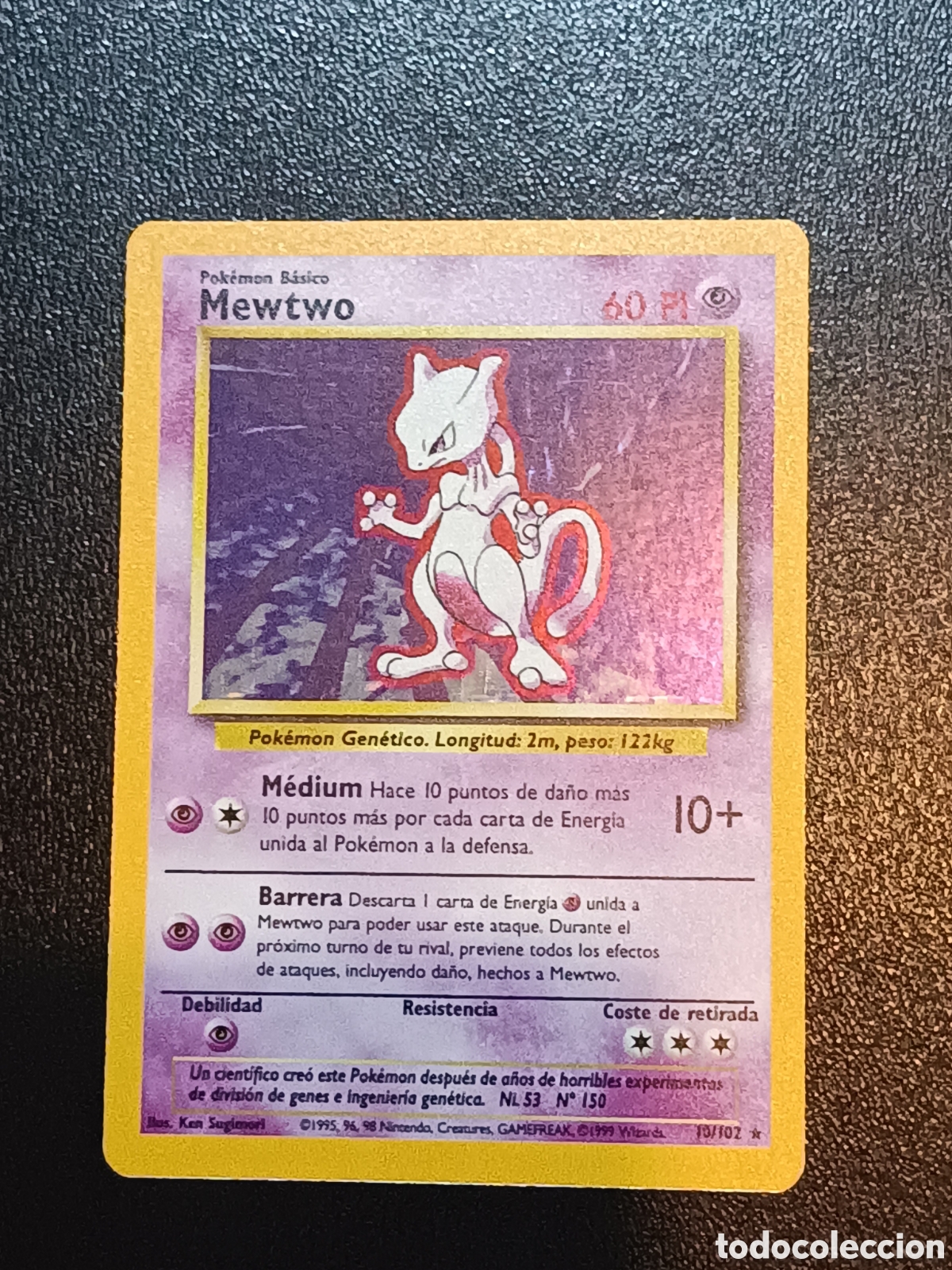 Trading cards: Pokemon Mewtwo 1/102 Base Set En Castellano