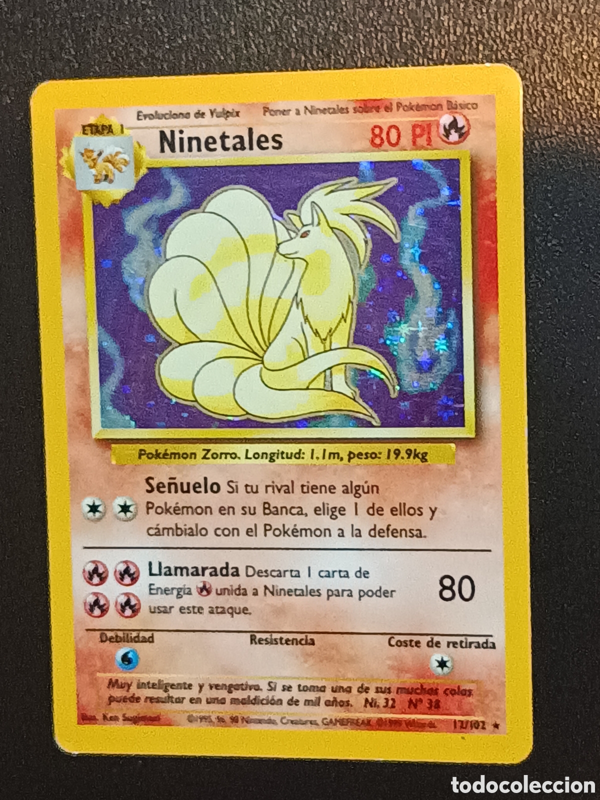 Trading cards: Pokemon Ninetales 12/102 Base Set En Castellano