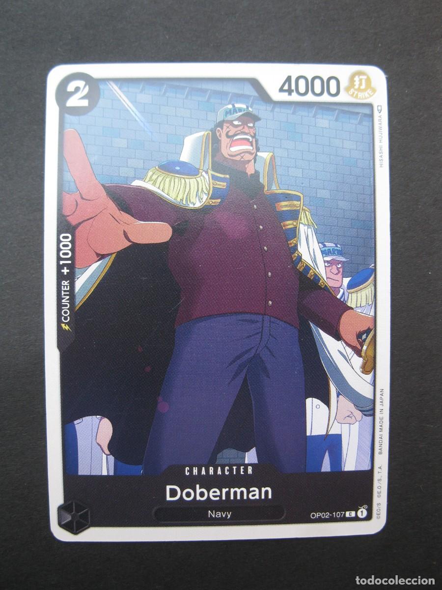 Trading cards: CARTA - ONE PIECE - TRADING CARD - DOBERMAN - EN INGL&Eacute;S - BANDAI.