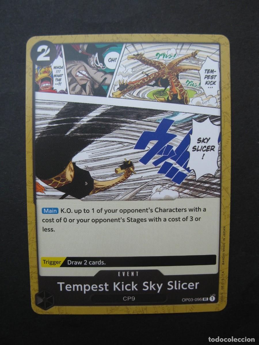 Trading cards: CARTA - ONE PIECE - TRADING CARD - TEMPEST KICK SKY SLICER - EN INGL&Eacute;S - BANDAI.