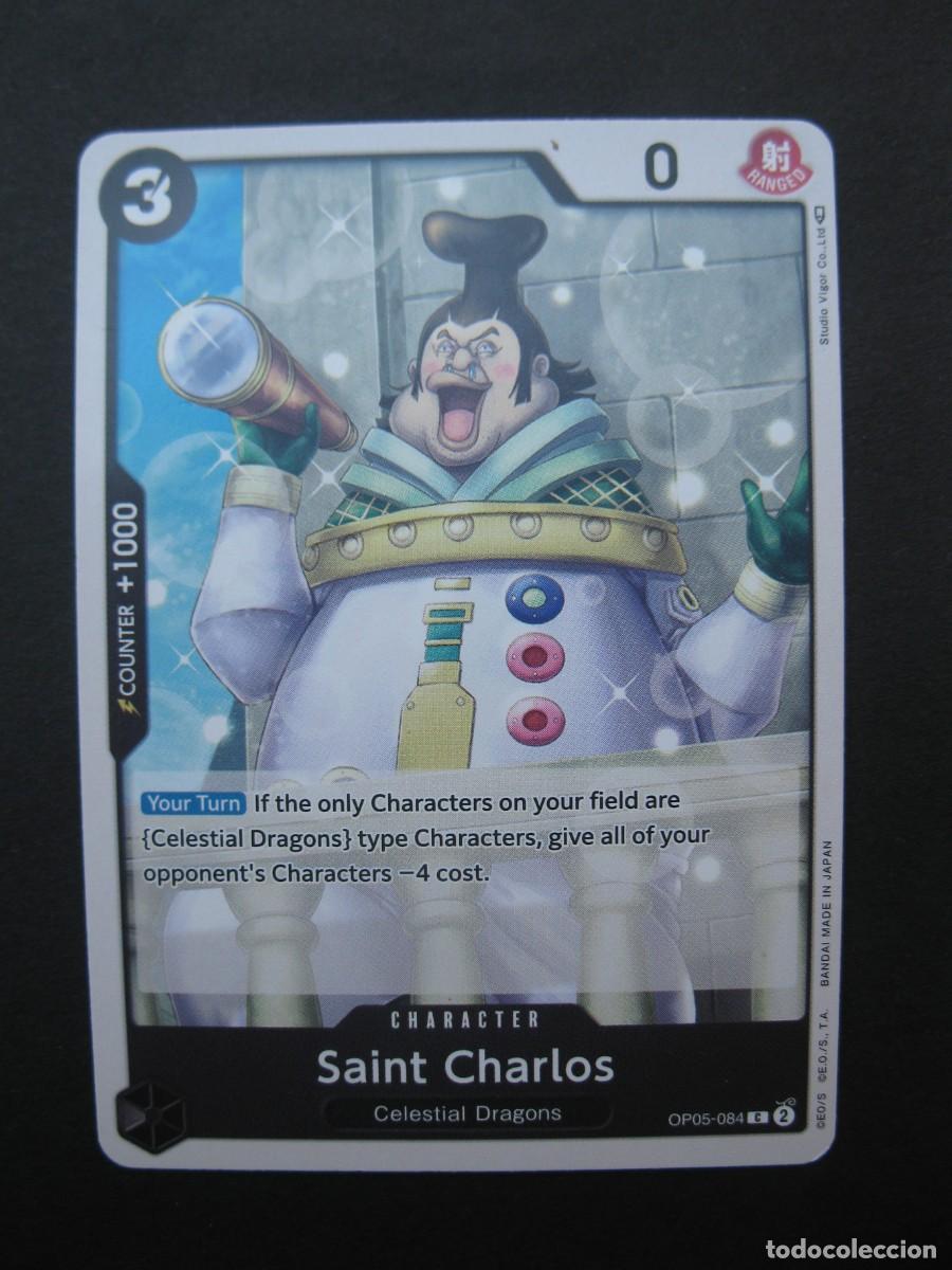 Trading cards: CARTA - ONE PIECE - TRADING CARD - SAINT CHARLOS - EN INGL&Eacute;S - BANDAI.