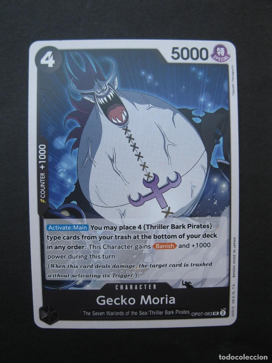 Trading cards: CARTA - ONE PIECE - TRADING CARD - GECKO MORIA - EN INGL&Eacute;S - BANDAI.