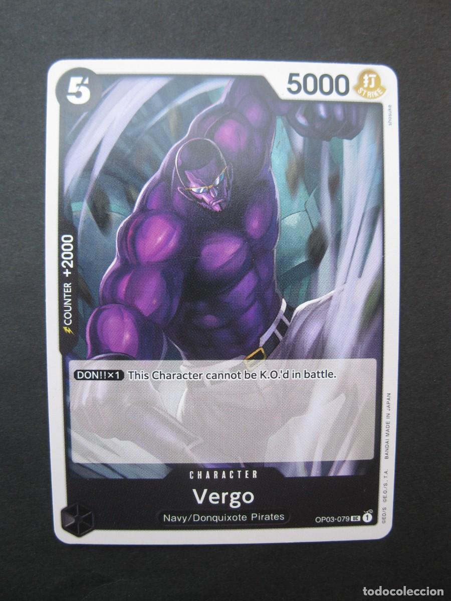 Trading cards: CARTA - ONE PIECE - TRADING CARD - VERGO - EN INGL&Eacute;S - BANDAI.