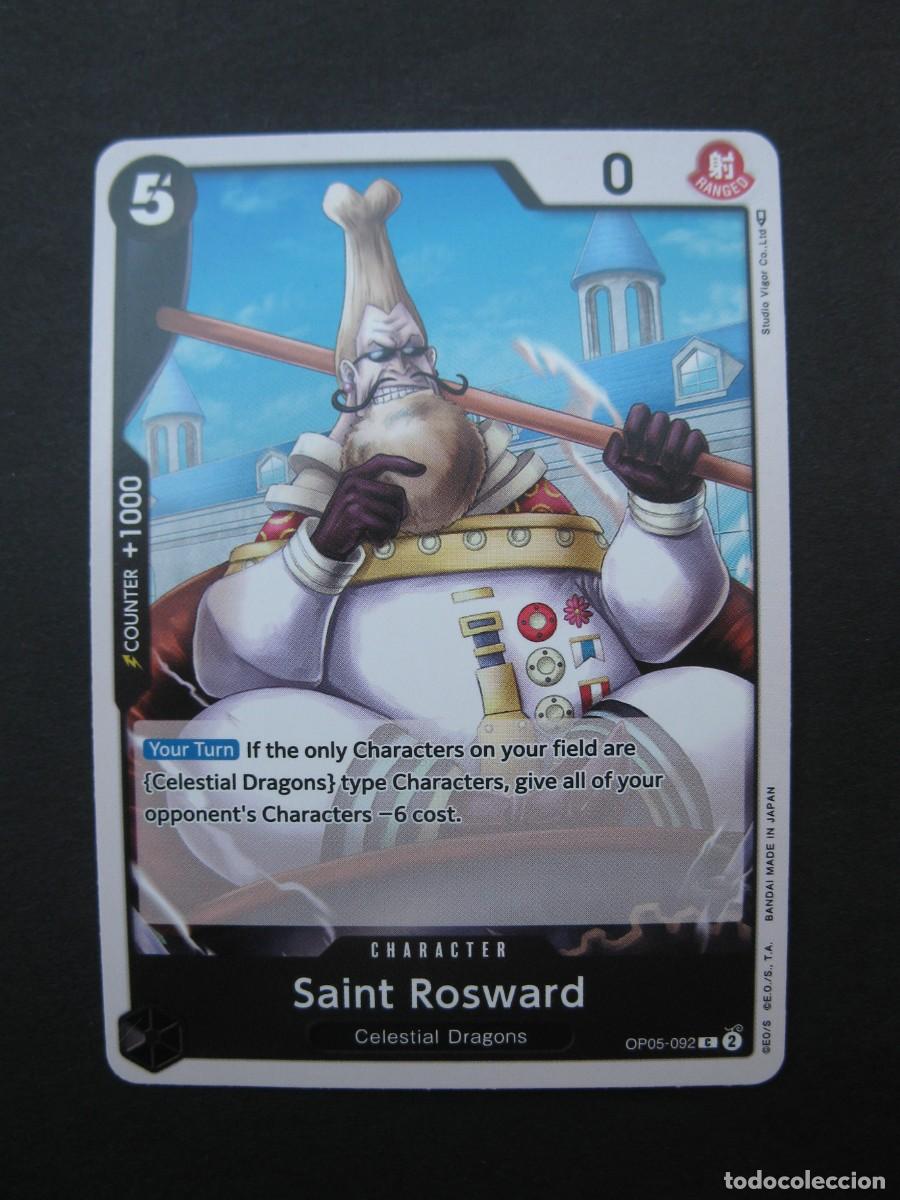 Trading cards: CARTA - ONE PIECE - TRADING CARD - SAINT ROSWARD - EN INGL&Eacute;S - BANDAI.