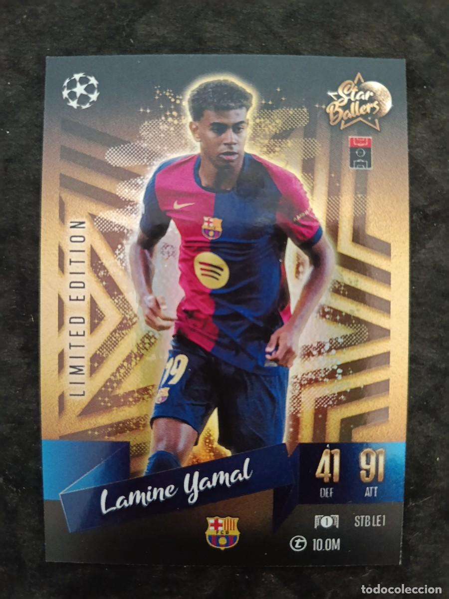 Trading cards: TOPPS MATCH ATTAX 2024-25. LAMINE YAMAL &rdquo;STAR BALLERS&rdquo; &rdquo;LIMITED EDITION&rdquo;. FC.BARCELONA