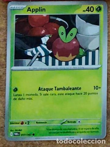 Trading cards: cromo carta Pokemon Applin Pok&eacute;mon B&aacute;sico - Mascarada Crepuscular