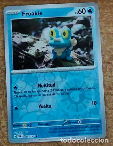 Trading cards: cromo carta Pokemon Froakie Pok&eacute;mon B&aacute;sico - Mascarada Crepuscular