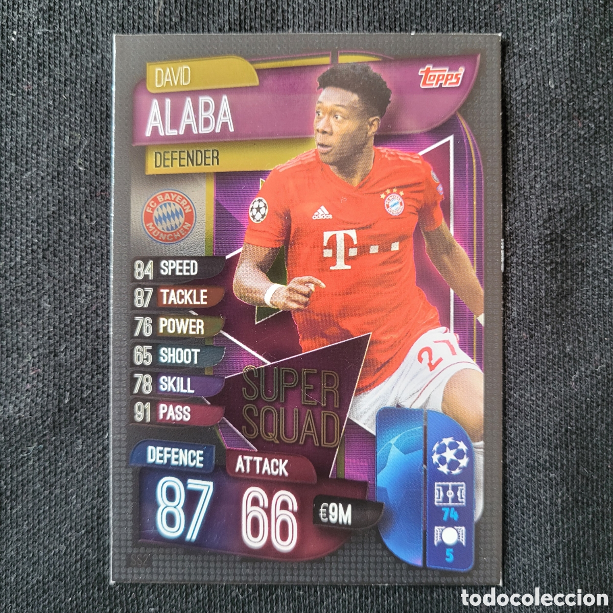 Trading cards: SS2 David Alaba Super Squad / Match Attax UCL 2019